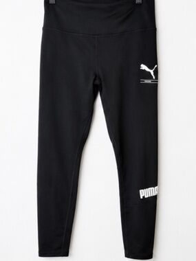 PUMA Worldwide Women’s Black High Rise Leggings Size L 7/8 Athletic NWOT